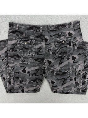 US Icon Pants Mens 42 x 32 Grey Black Camo Cargo Military Army Utility Tactical
